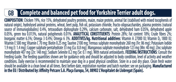 Advance Dog Yorkshire Terrier 1.5кг - пилешко и ориз