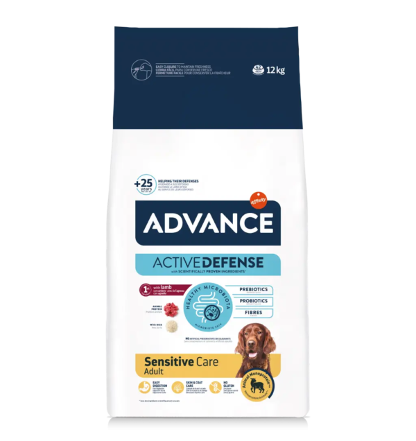Advance Dog All Breeds Adult Sensitive 12кг - агнешко и ориз