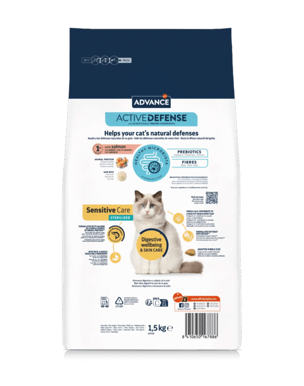 Advance Cat Adult Sterilized Sensitive 1.5кг - сьомга и ечемик