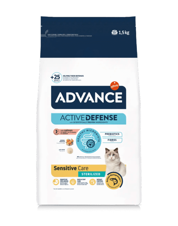 Advance Cat Adult Sterilized Sensitive 1.5кг - сьомга и ечемик